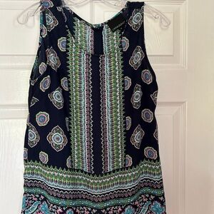 Cynthia Rowley Navy Blue Floral Top Size Medium